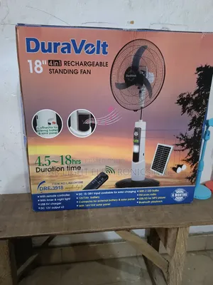 18" Music Rechargeable Fan With Solar Panel