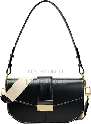 Trendy Shoulder Bag Stylish Purse For Women Wide Strap Leather Flap