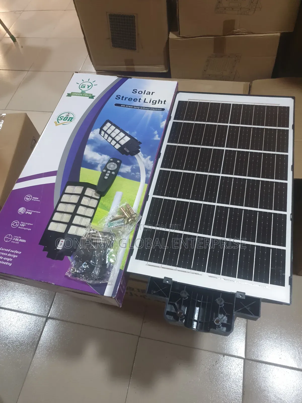2500watts Powerful Solar Street Light With Solar Panel and Remote