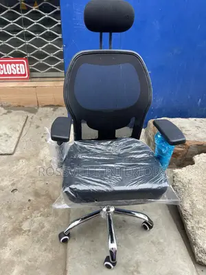 Ergonomic Mesh Office Chair , High Back With Adjustable Headrest