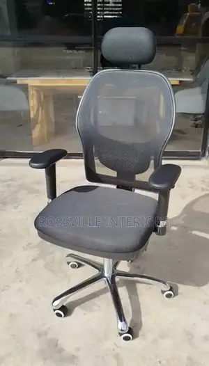 Ergonomic Mesh Office Chair , High Back With Adjustable Headrest
