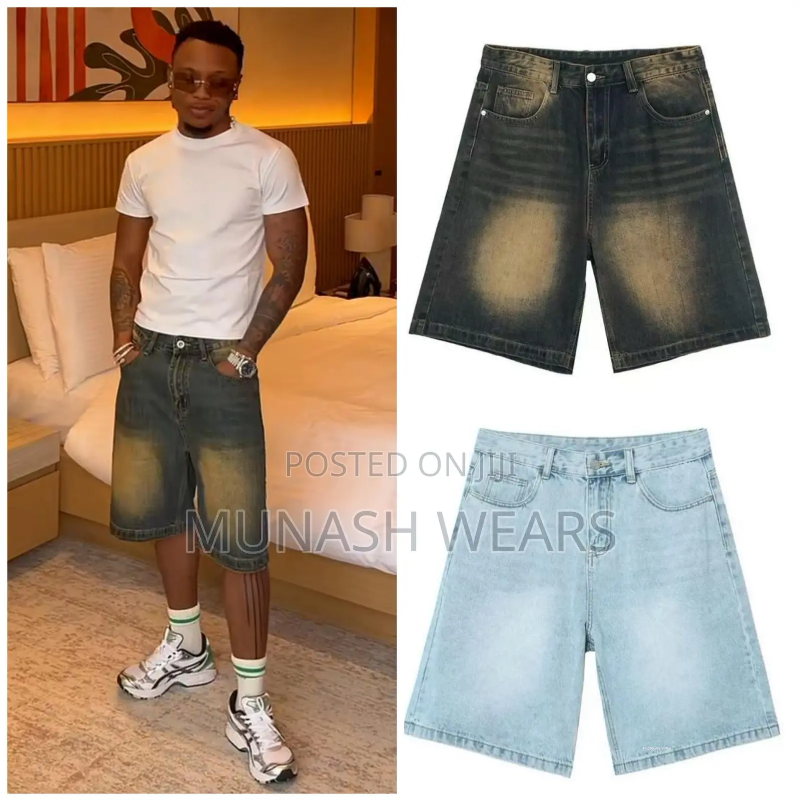 Classic Jean Short For Men Wavy