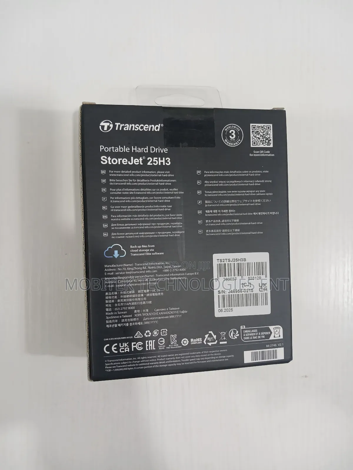 2tb Transcend External Usb 3.0 Gen1 Portable Storage Hard Drive
