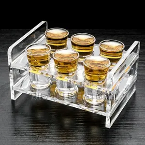 Acrylic 6 Hole Tequila Rack