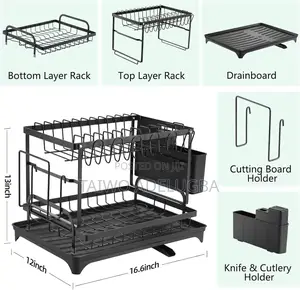 2 Tier Dish Draining Rack / Plate Rack