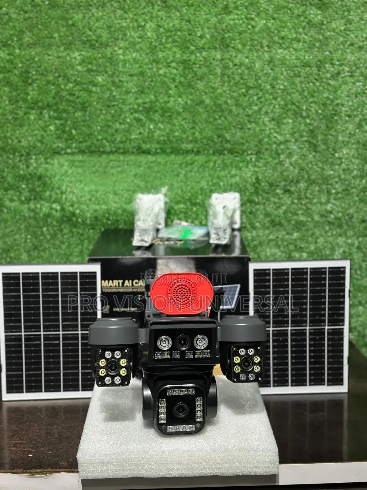 Solar Camera 4lens 4view Security Camera It Uses Sim Card and Memory
