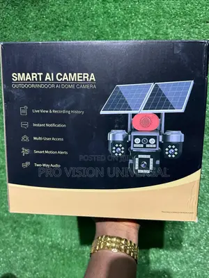 Solar Camera 4lens 4view Security Camera It Uses Sim Card and Memory
