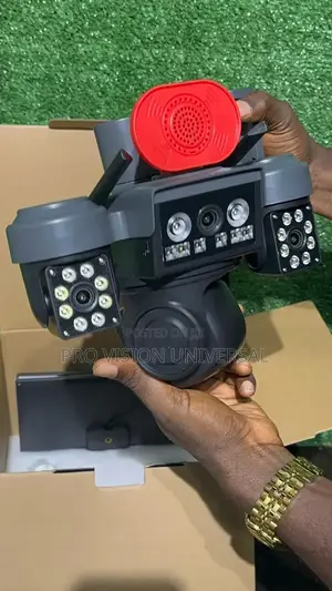 Solar Camera 4lens 4view Security Camera It Uses Sim Card and Memory