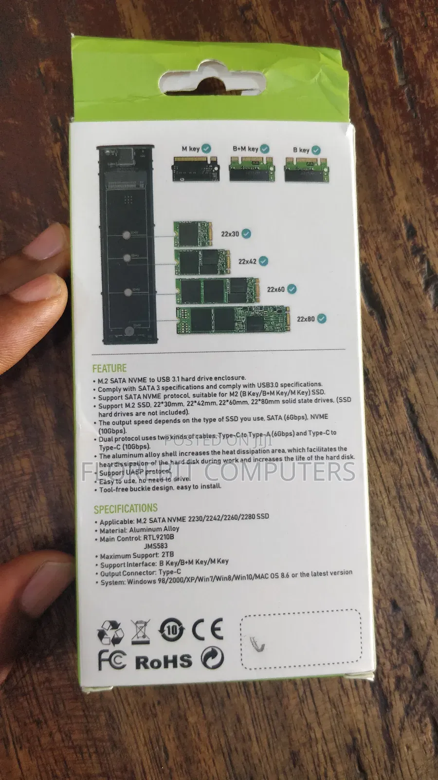 M.2 SSD to Usb 3.1 Casing