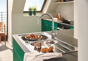 Original Grohe Stainless Colour Sink Mixer Tap