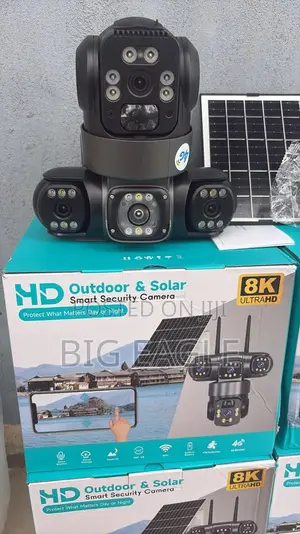 V380 Pro Real 3 Lens 4g Solar Camera Ultra Ahd