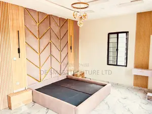 Luxury Bed Frame + Padded Wall Panel – Made to Order, Abuja