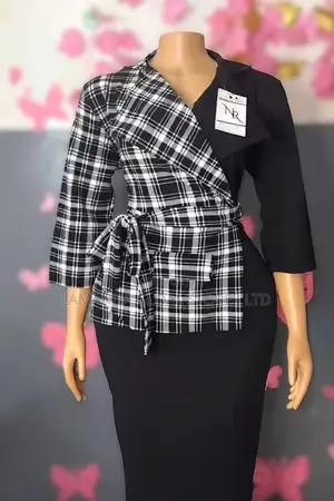 Stylish Black and White Corporate Gown