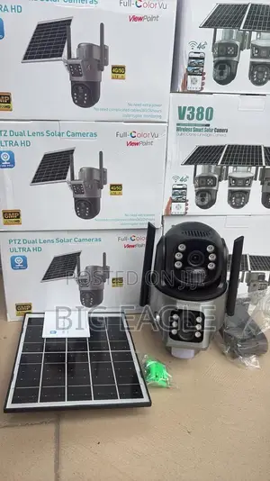 V380 Pro 4g Dual Lens PTZ Solar Security Camera