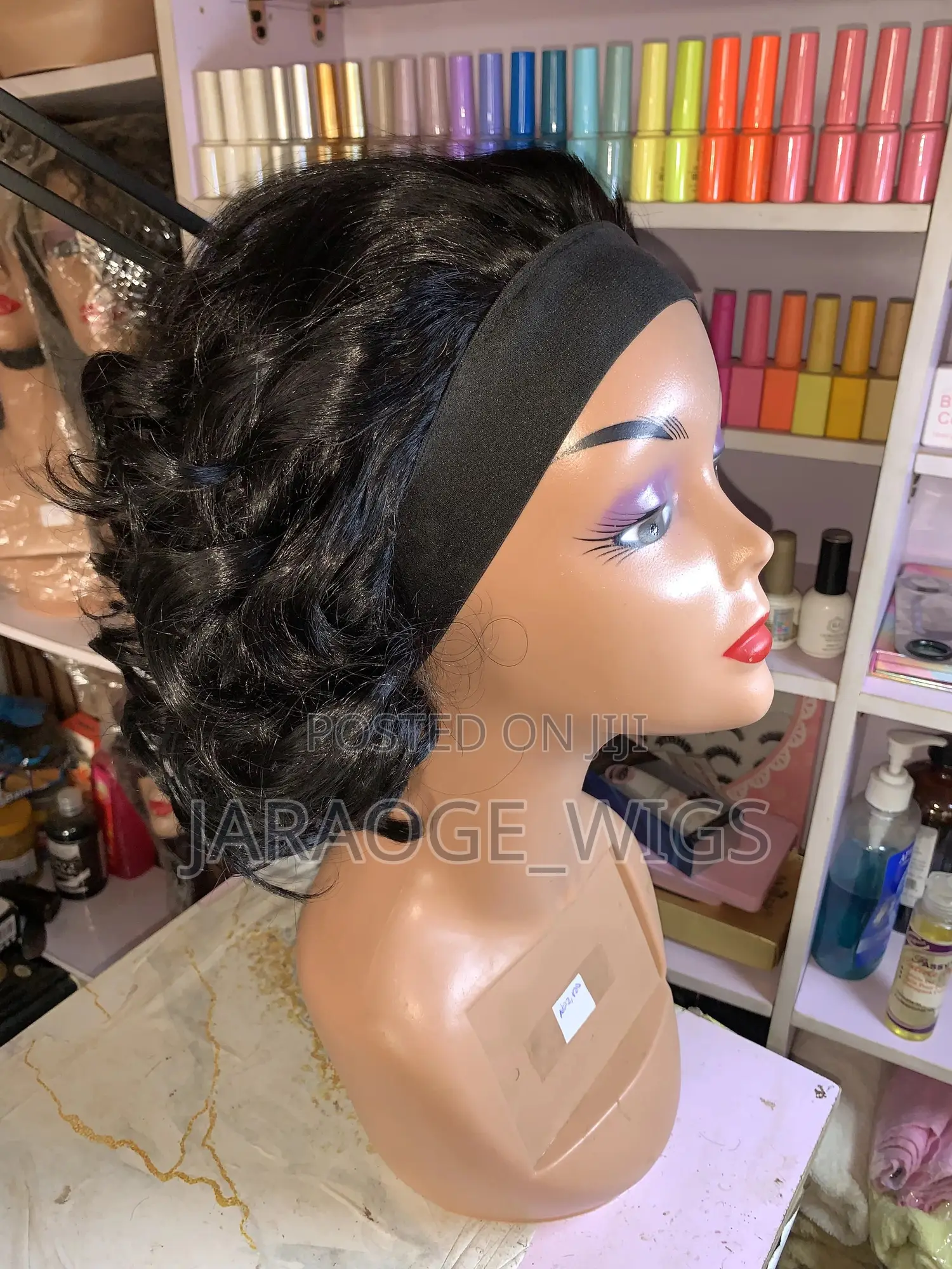 Short Curly Band Wig