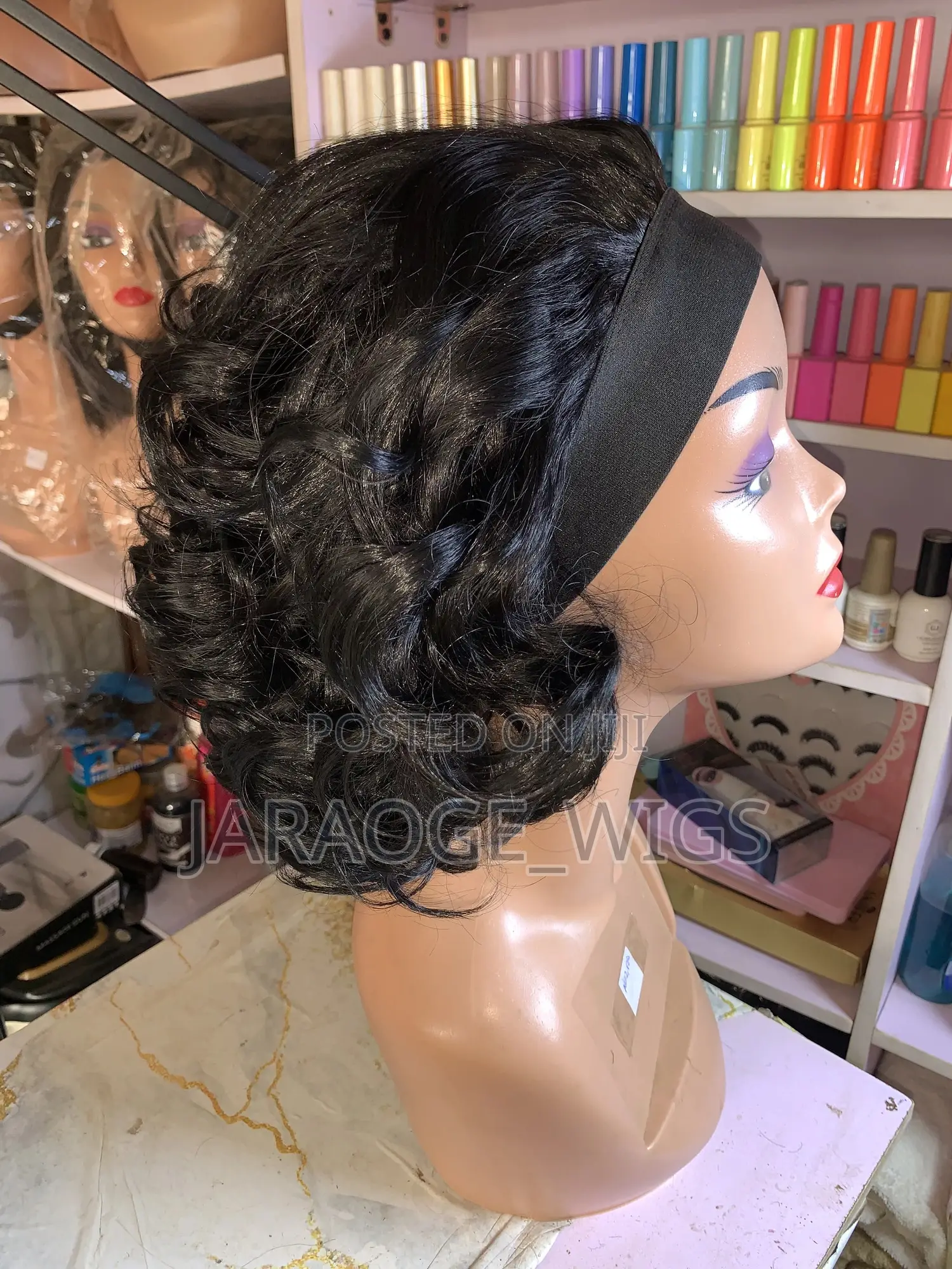 Short Curly Band Wig