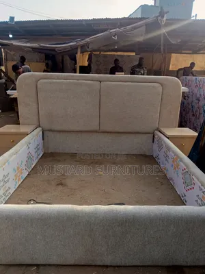 Quality Padded 6x6ft Bedframe With Two Sides Drawer