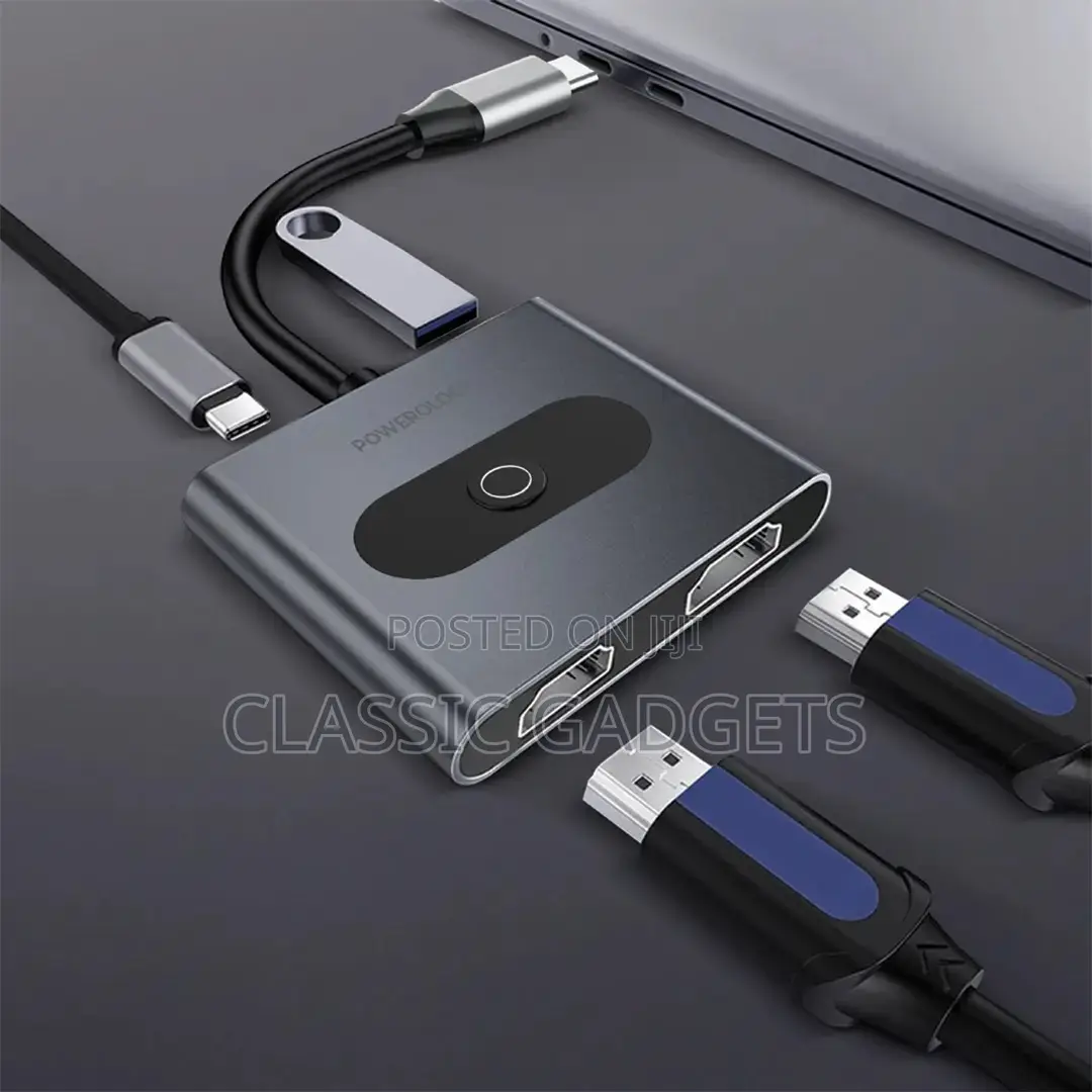 Powerology 4-in-1 Usb-C Multi-Function Hub