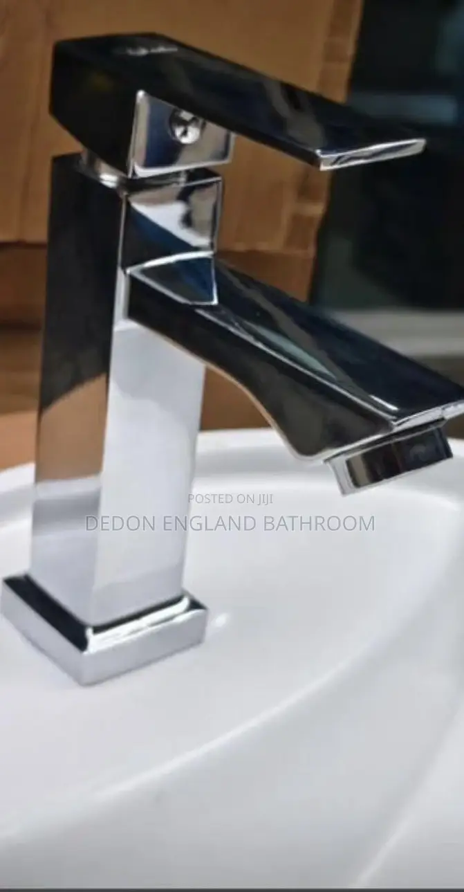 Silver Countertop Basin Mixer Tap