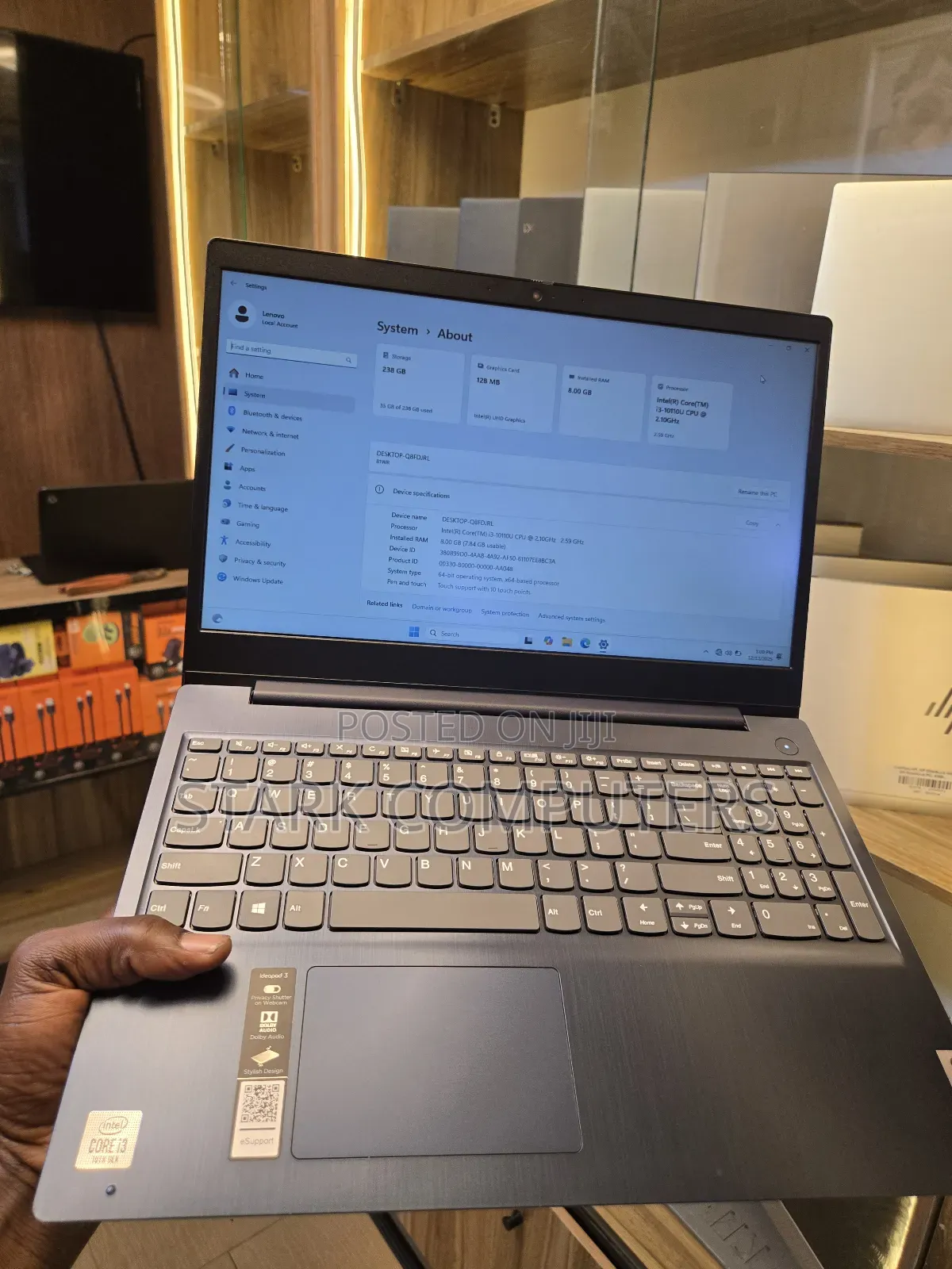 Laptop Lenovo Ideapad 3 8GB Intel Core I3 SSD 256GB