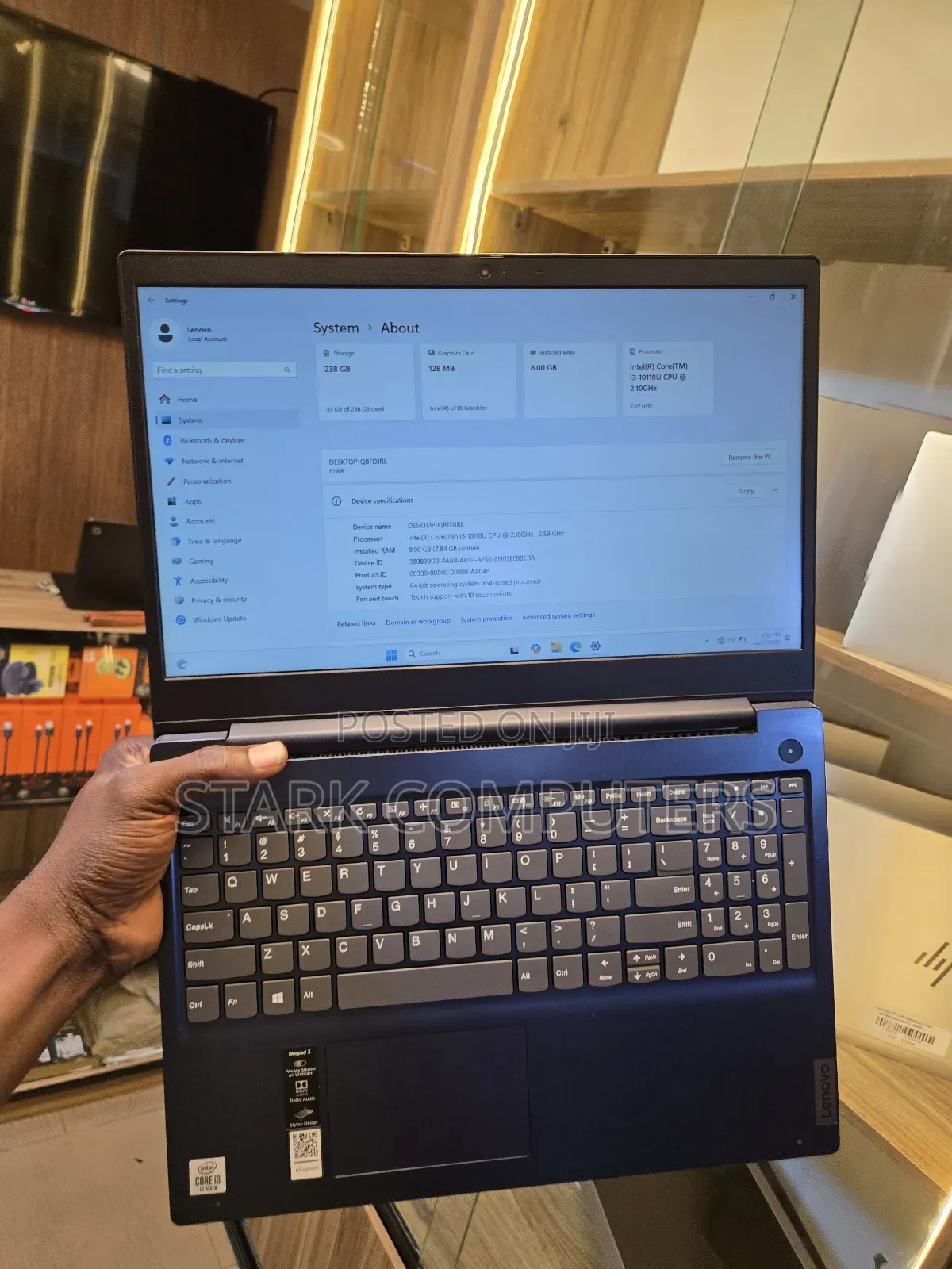Laptop Lenovo Ideapad 3 8GB Intel Core I3 SSD 256GB