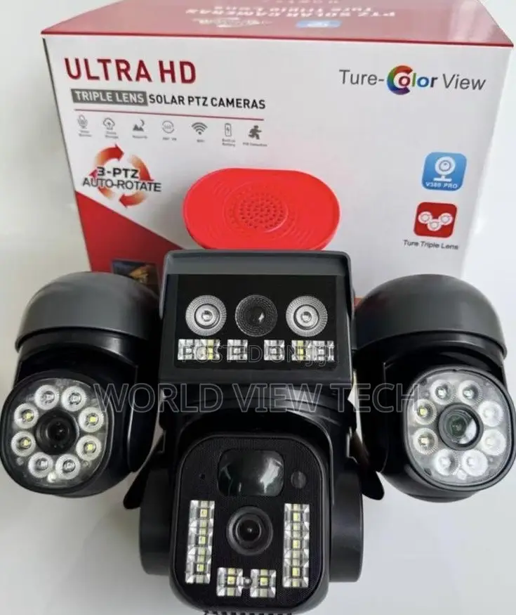 Solar Security Camera 4g Triple Lenses