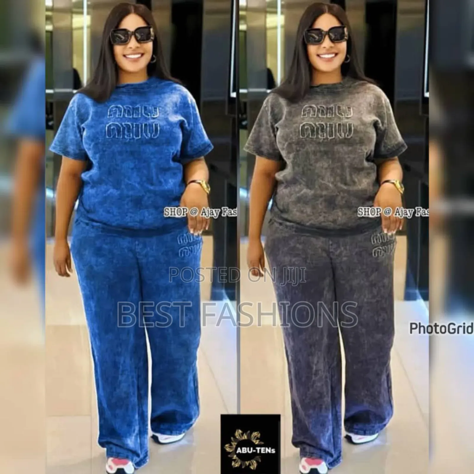 Ladies 2 PCS Casual Palazzo Trousers