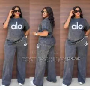 Ladies 2 PCS Casual Palazzo Trousers