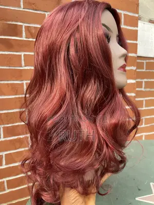 Wine Colour 22 Inches Human Hair Blend