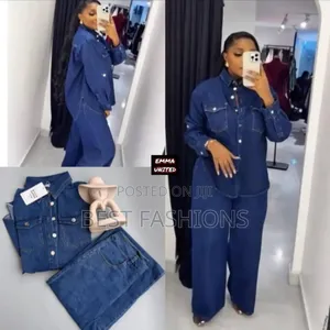 Ladies 2pcs Jeans Trousers
