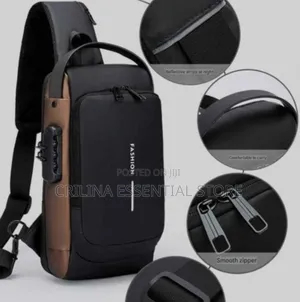 Fashion Bag With Password Lock Usb Charging Port.