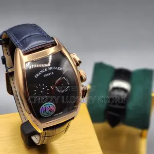 Franck Muller Quality Men Genuine Leather Wristwatch