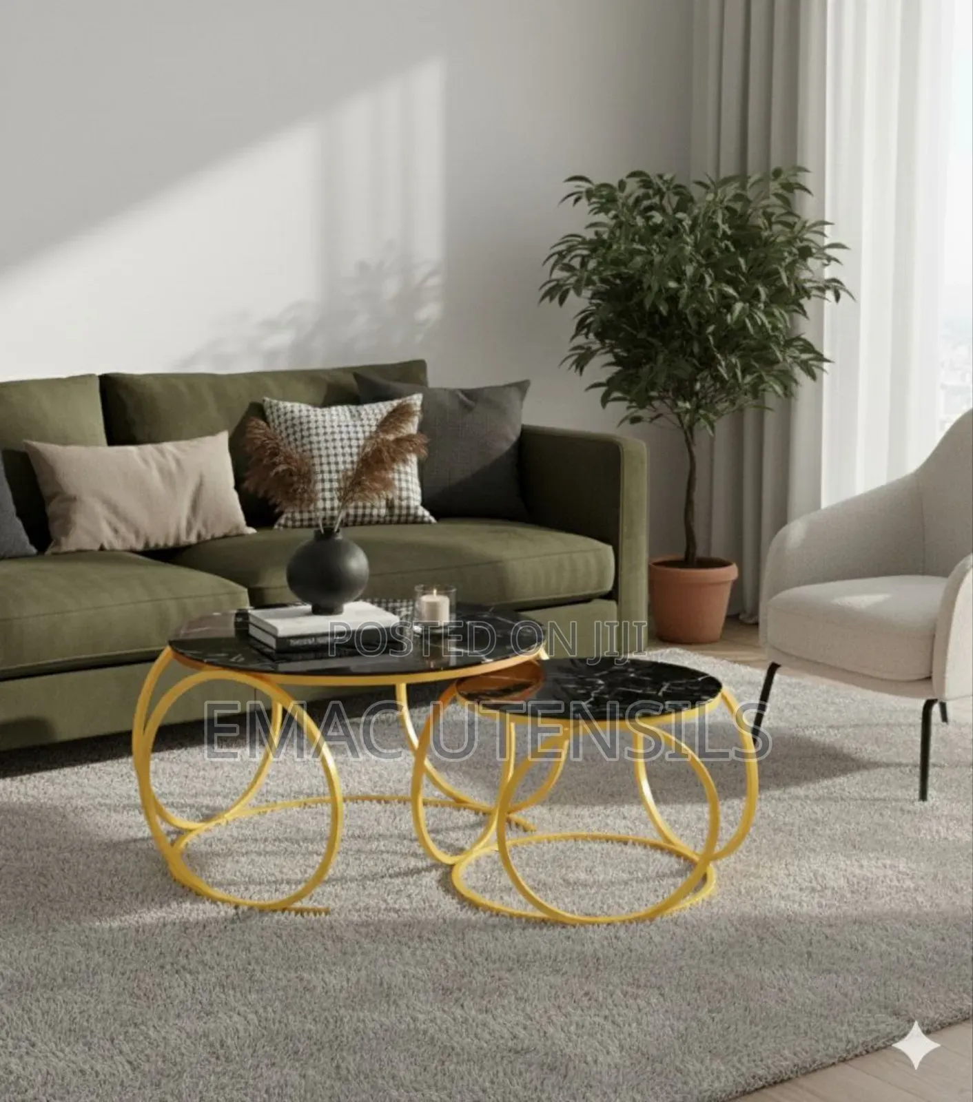 Luxury Nesting Centre Tables With Mable Top