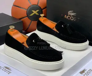 Lacoste Quality Luxury Men Suede Shoe