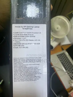New Laptop HP Victus 15 8GB Intel Core i5 SSD 512GB