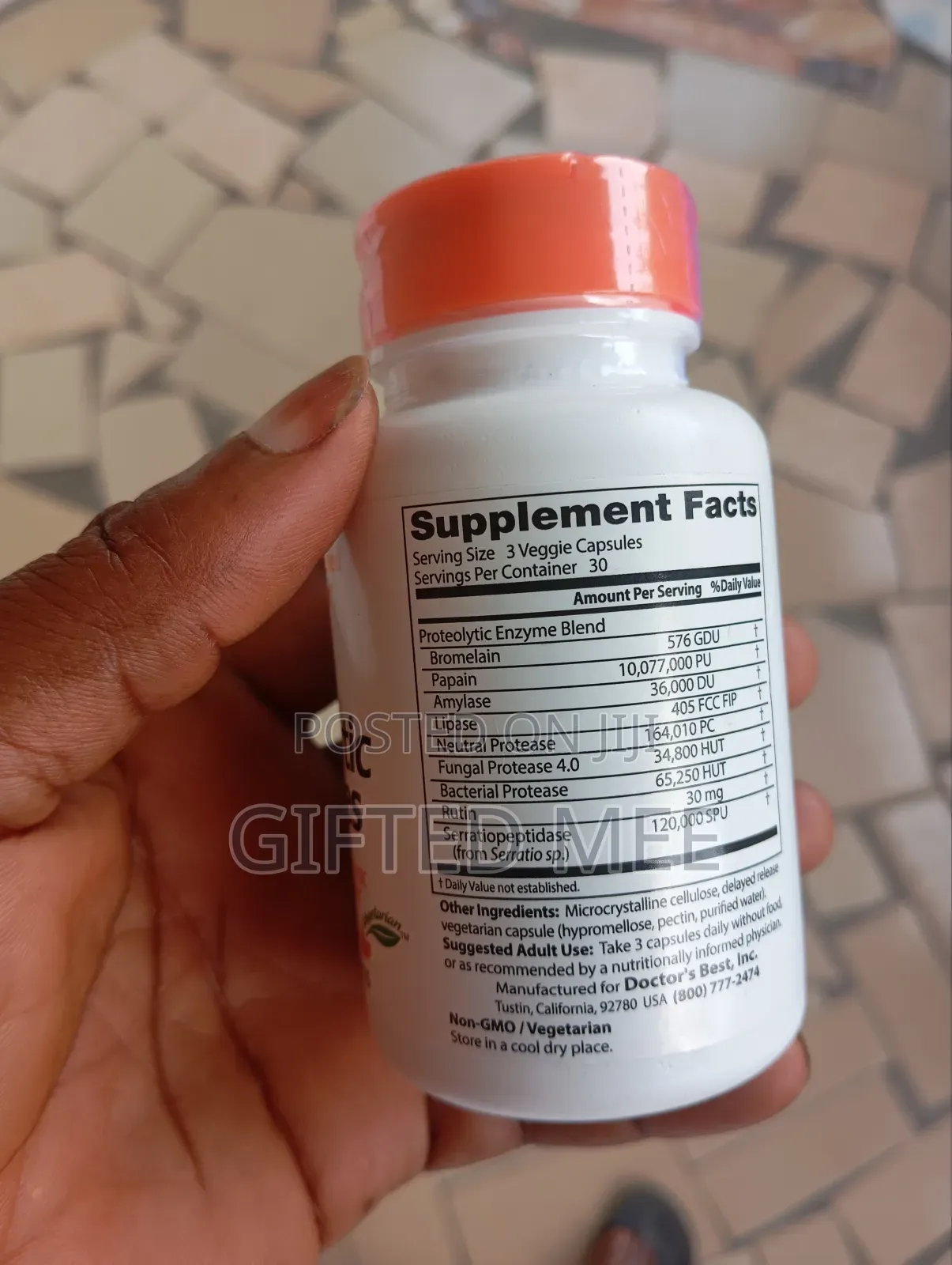 Proteolytic Enzymes and Serrapeptase 120,000spu, 90 Caps.