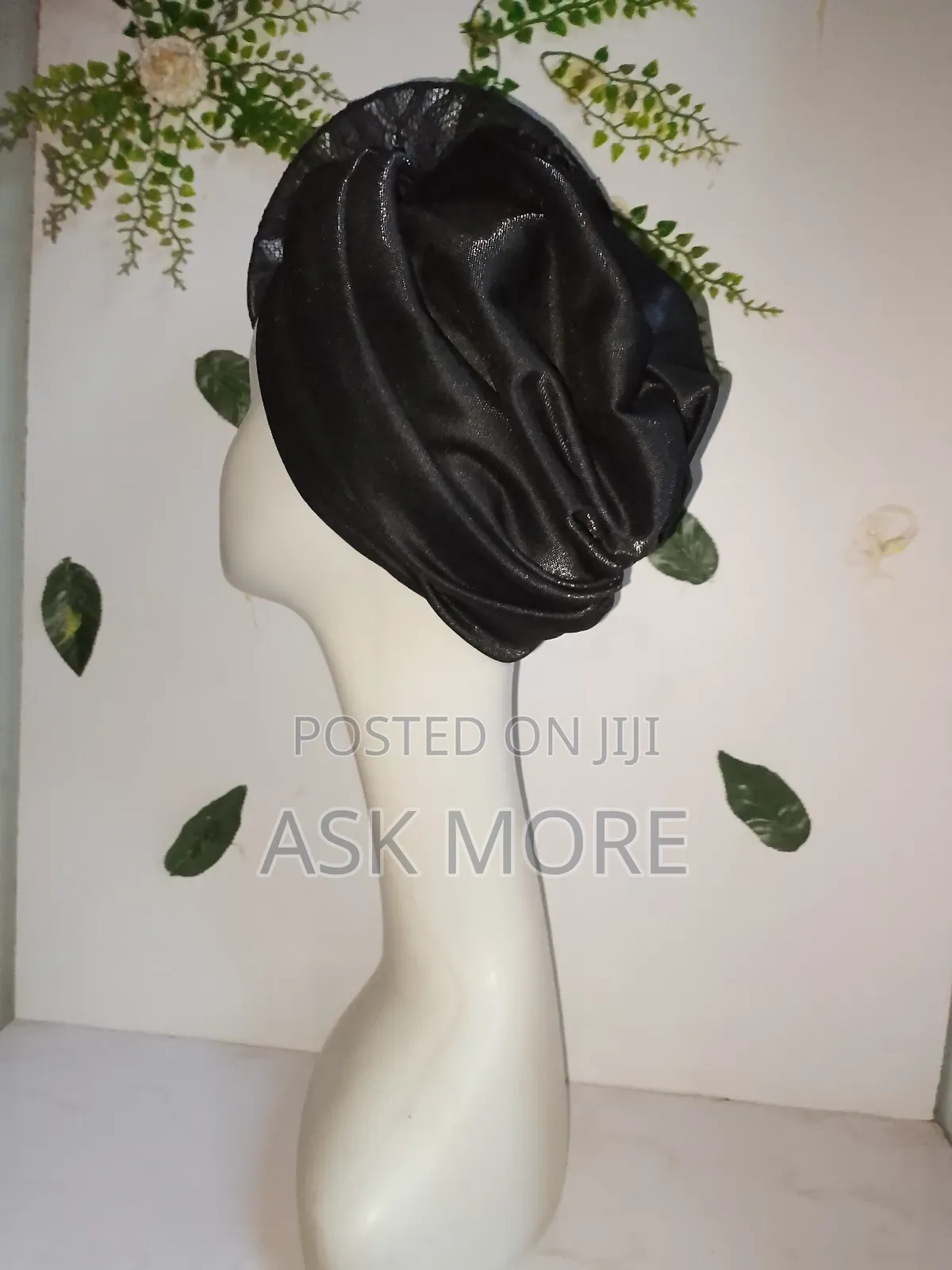 New Flowering Wrap Black Turban