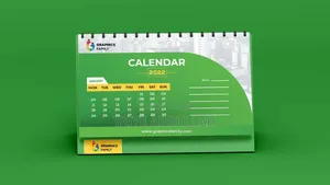 Printed Desktop Calendar
