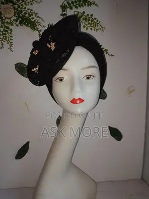 Flowering Base Black Wrap Turban