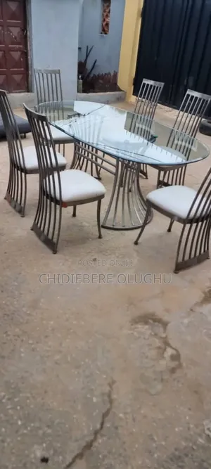 Foreign Glass 6 Seater Dinning Set