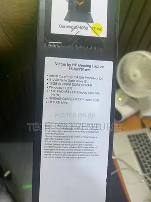 New Laptop HP Victus 15 16GB Intel Core i5 SSD 512GB