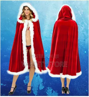 Christmas Costume Adult Santa Cape Cloak Performance Outfit