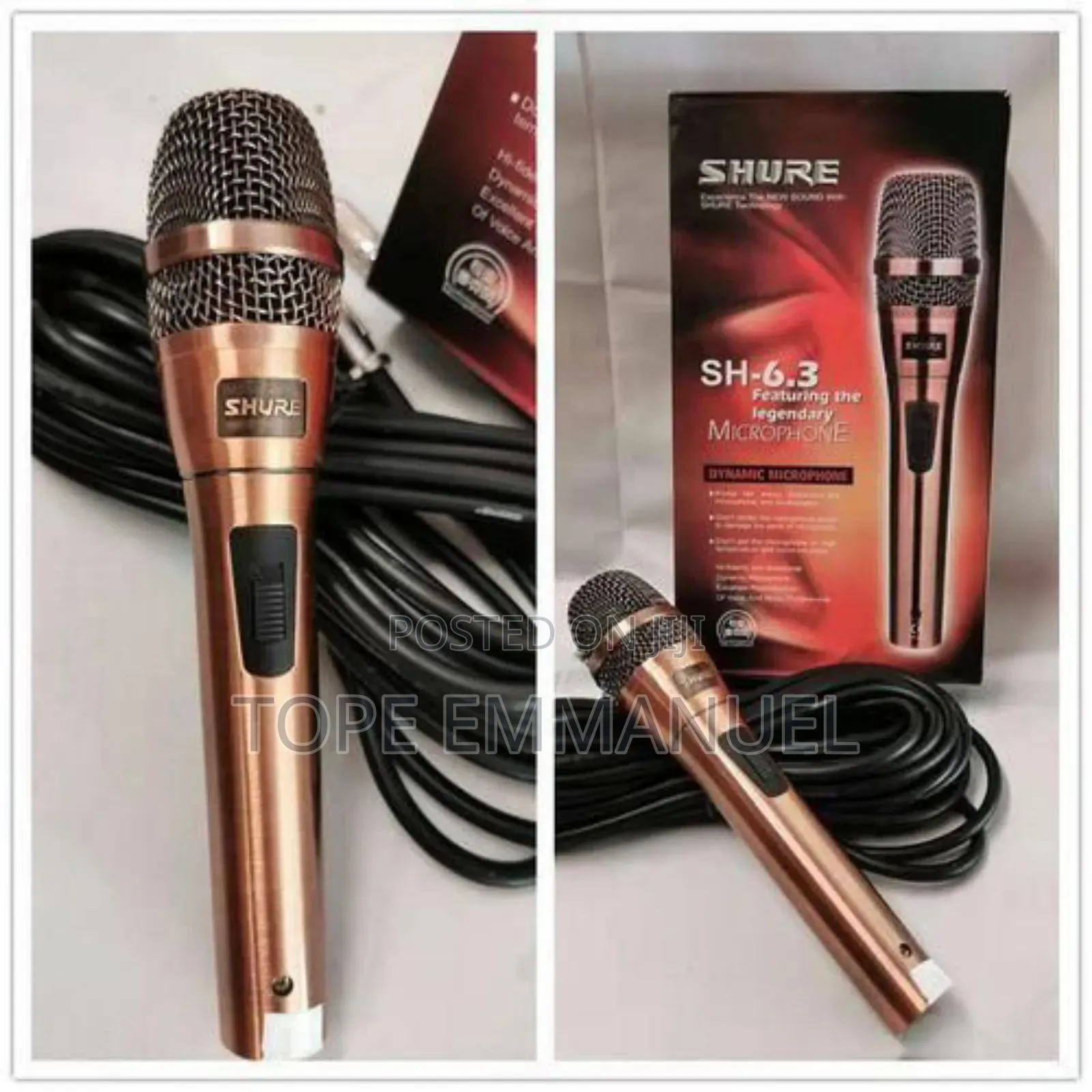Shure Wire Dynamic Microphone Sh 6.3