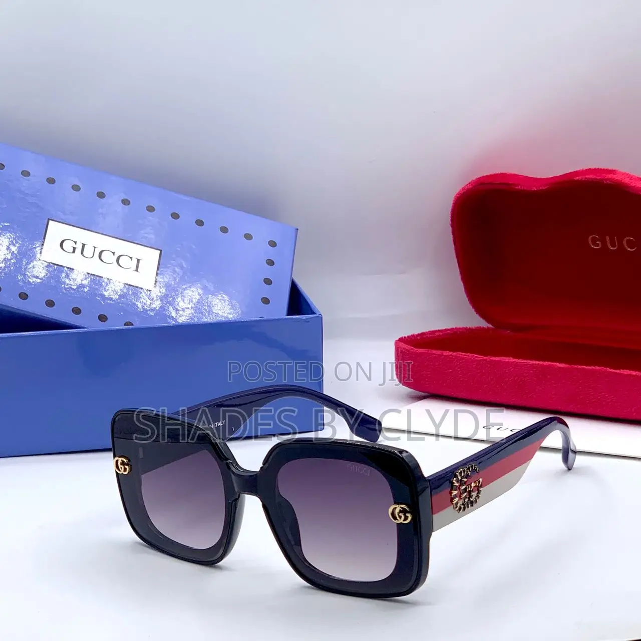Gucci Sunglasses - Brown Green Frames, Lenses -New With Box Cases!