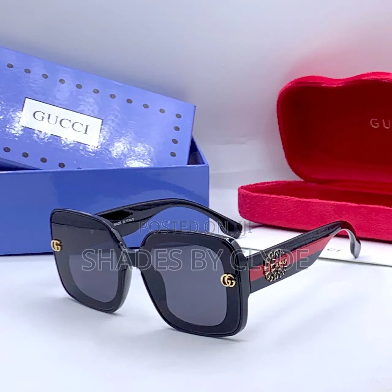 Gucci Sunglasses - Brown Green Frames, Lenses -New With Box Cases!