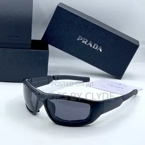 Prada Sunglasses - Frames With Blue Accents Mirrored Lenses - New!