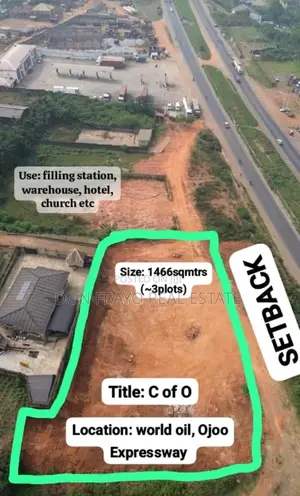 1466 SQM Commercial Land Facing Express Way for Sale at Ojoo / Moniya