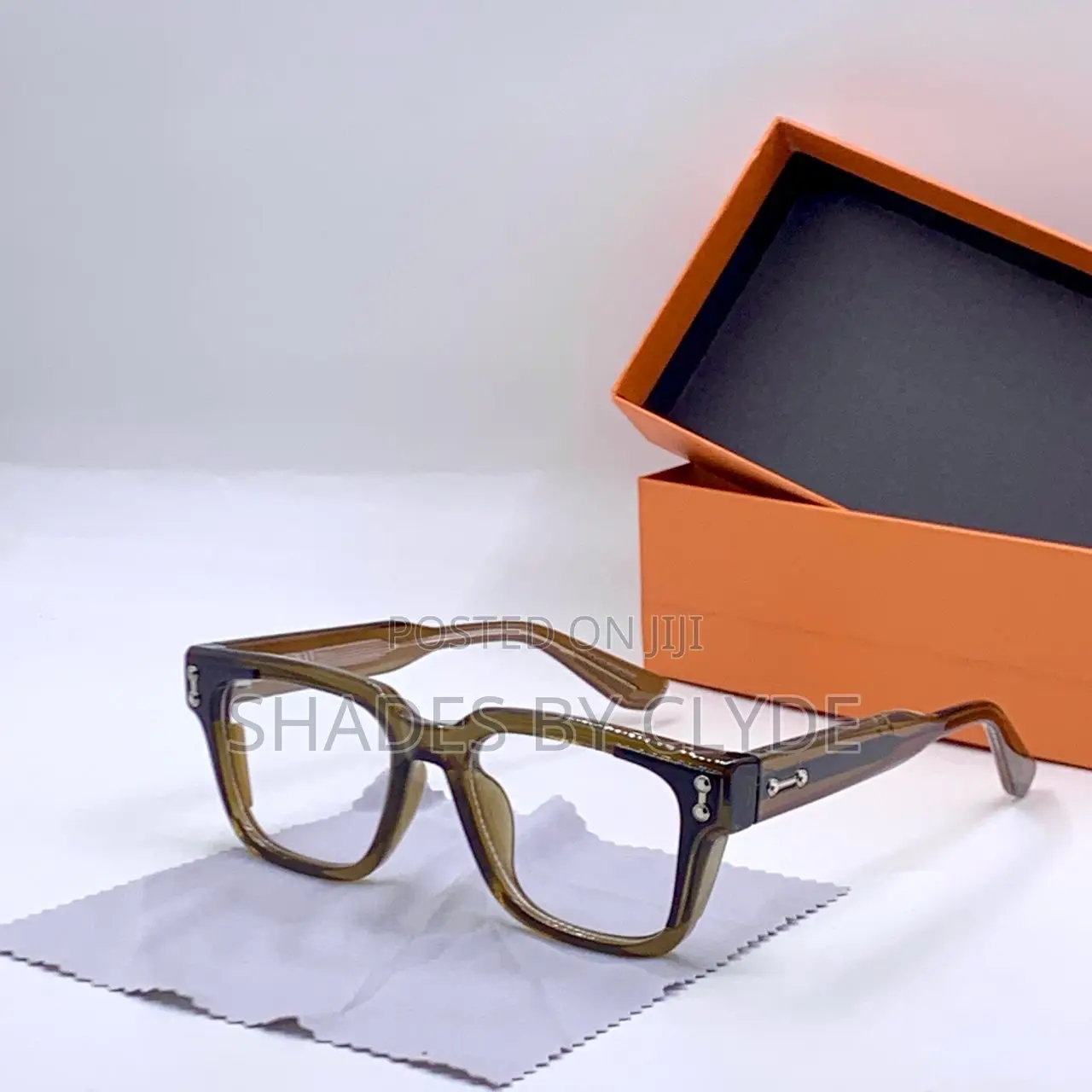 Stylish Square Frame Eyeglasses With Tortoiseshell Temples-Brand New!