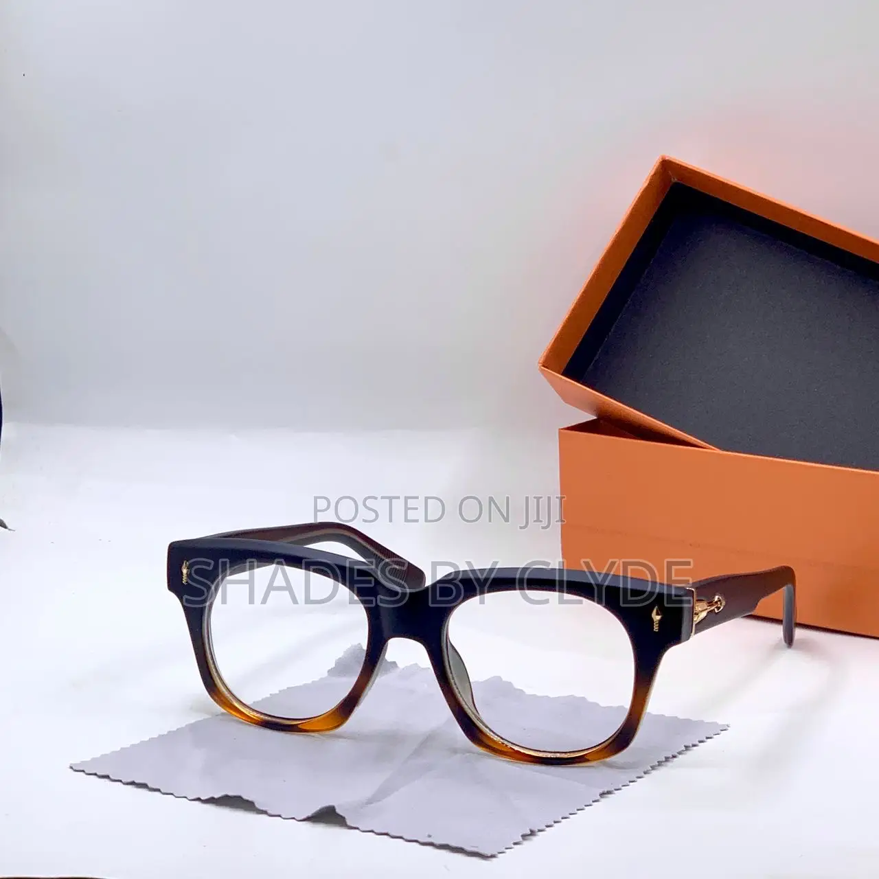 Stylish Square Frame Eyeglasses With Tortoiseshell Temples-Brand New!