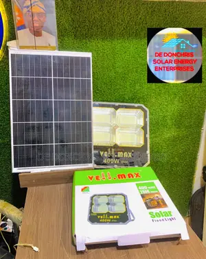 Original Vell.Max 400w Solar Flood Light With Separate Panel